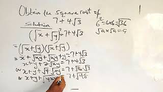 Square root of a Surdic Quantity