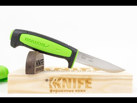 Видео: Нож Morakniv Basic 511 2019 edition углеродистая сталь, пласт. ручка (черная) зел. вставка, 13466