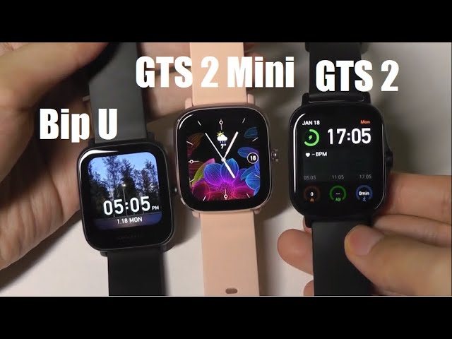 Comparison Amazfit Gts 2 Mini Vs Gts 2 Vs Bip U Smartwatch What S Different Youtube