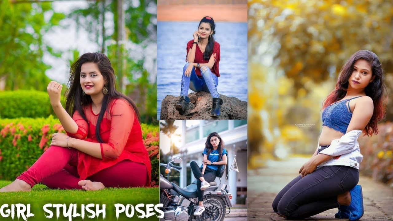 stylish photo poses for girls in jeans top//top jeans photo poses idea😍  latest new photo poses cute/ - YouTube