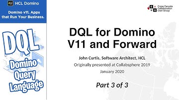 Domino Query Language with John Curtis Part 3