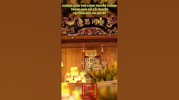#5 Không gian thờ cúng truyền thống trong nhà gỗ cổ truyền#nhago3gian #nhathoho #nhago