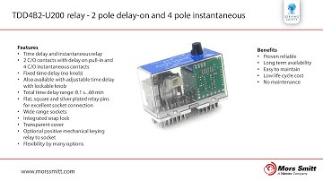 TDD4B2-U200 relay - 2 pole delay-on and 4 pole instantaneous
