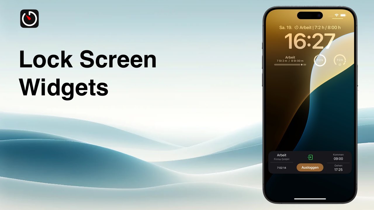 Lock Screen Widgets | Overview | iOS | iboChron - Work Time Tracker