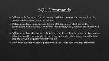 Introduction to SQL Commands BY Pratistha Sharma ( Lecturer GPC Tonk )