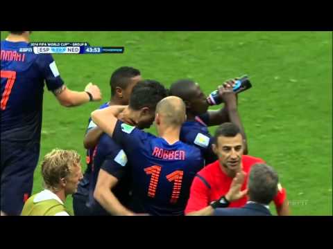 Van Persie Flying Header vs Spain   World Cup 2014