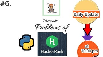 #6. List Comprehension  | Python Problem | HackerRank Python Problem Solutions | #HackerRank