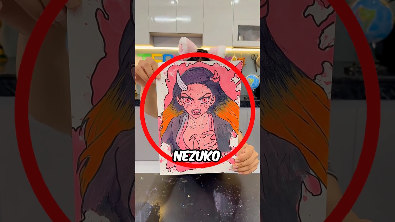 Draw Nezuko Using 6️⃣7️⃣