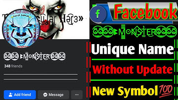 How To Create Unique Name Facebook I