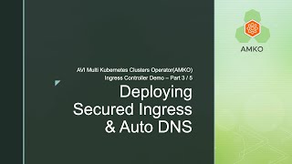 Avi Multi-Cluster Kubernetes Operator (AMKO) Demo 3/5 - Deploying Secured Ingress & Auto DNS