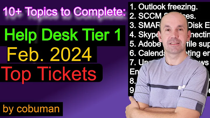 February 2024 Top Trouble Tickets for Help Desk, Training Video Crash Course #3