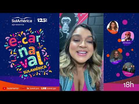 Caia na folia no e-Carnaval SulAmérica com Preta Gil