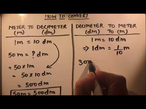 Video: How To Convert Decimeters To Meters