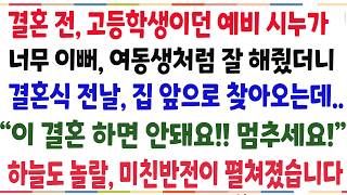 (반전신청사연)결혼전 고등학생이던 시누를 여동생처럼 아꼈더니, 결혼전날 찾아오는데 '언니! 이 결혼 하면 안돼요!' 하늘도놀랄 반전이 펼쳐졌습니다[신청사연][사이다썰][사연라디오]