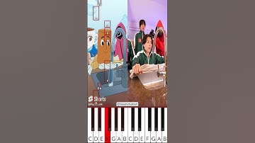 If Your Towel Gets Wet Brainrot Original VS Animation (@tieanimation) - Octave Piano Tutorial