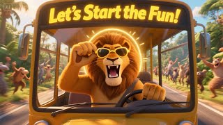 Wheels on the Bus – Animal Adventure Ride! 🚌🦁🐘 | Fun Animal Bus Song for Kids | Toddler Safari Rhyme