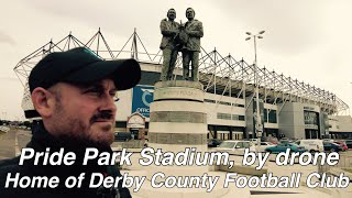 Pride Park Stadium, Home of Derby County Football Club, by drone