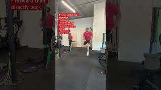 8 vector double hop with stick landing