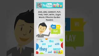 And, Are, Cannot, Put, This, They, With, Sight Words Phonics Garden Readers