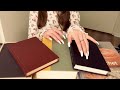 Asmr 1h gentle scratchy tapping on hardcover books  whispered