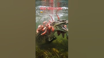 😱🐊It took seconds! Piranhas kills alligator! legendary fight #animals #wildlife