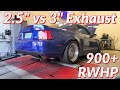 2.5" vs 3" Exhaust = More Power? | 900+ WHP 03 Whipple Cobra Terminator