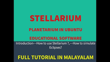 STELLARIUM-PLANETARIUM IN UBUNTU-TUTORIAL IN MALAYALAM