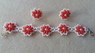 FLOWERS SET BRACELET AND EARRINGS FOR CHILDREN
