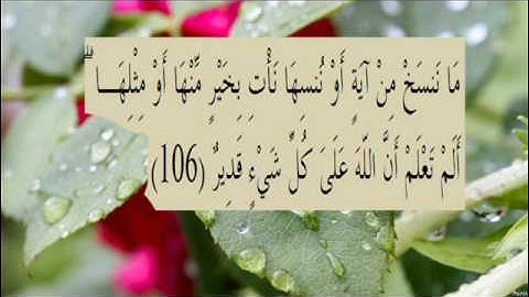 القران الكريم سورة البقرة الاية 106