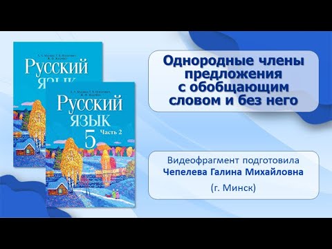 Тема 14. Однородные члены предложения с обобщающим словом и без него