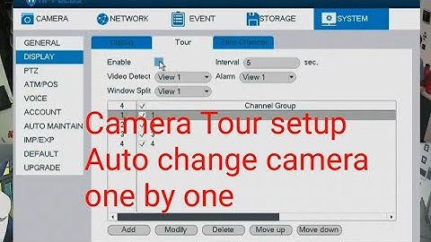 Tour setup in DVR/XVR   || Hifocus || Dahua CCTV