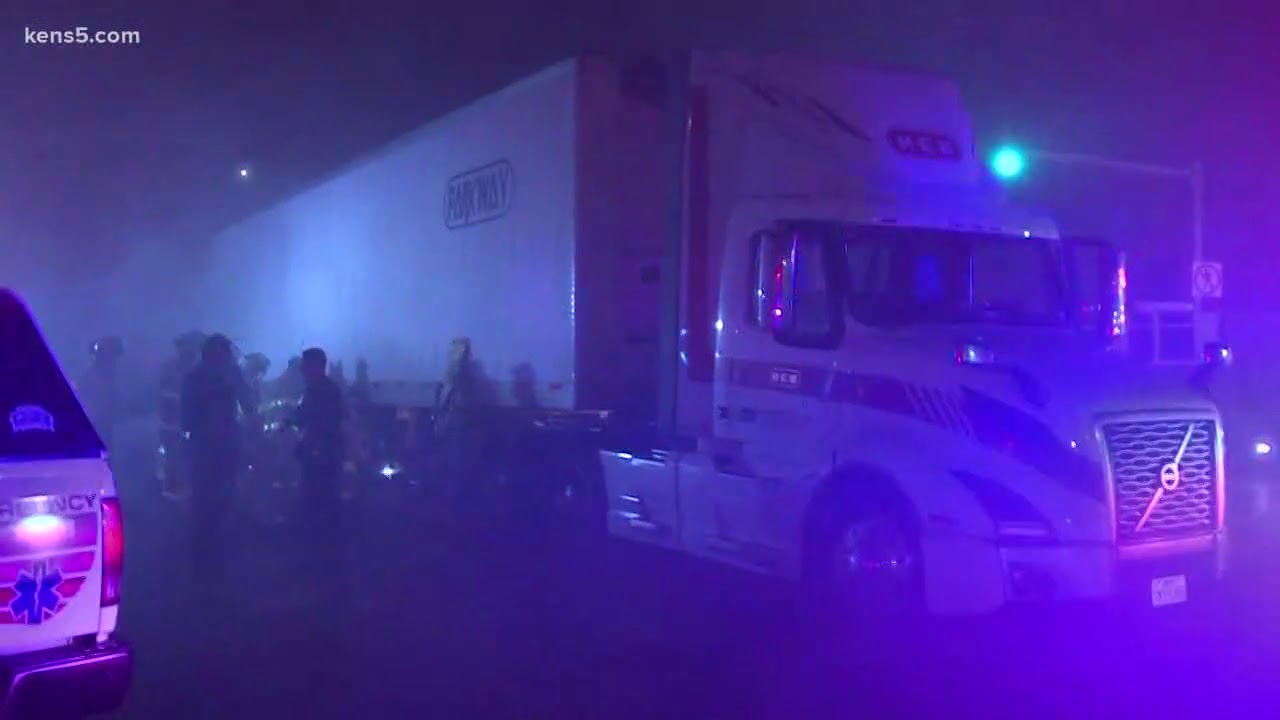Crash with 18-wheeler kills driver on the northeast side - YouTube