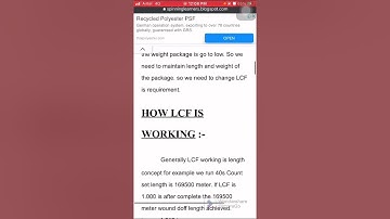 Autoconer Length Correction Factor setting working principle