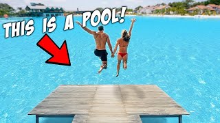 We swam in Florida LARGEST new pool!