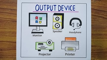 How to Draw Output Device / How to Draw Output Device Of Computer / Computer Parts Drawing