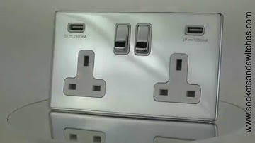 Contemporary Polished Chrome Sockets and Switches