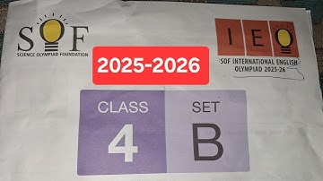 Class 4 English Olympiad Question Paper 2025 - 2026 |IEO English olympiad #class4 #ieo #olympiad