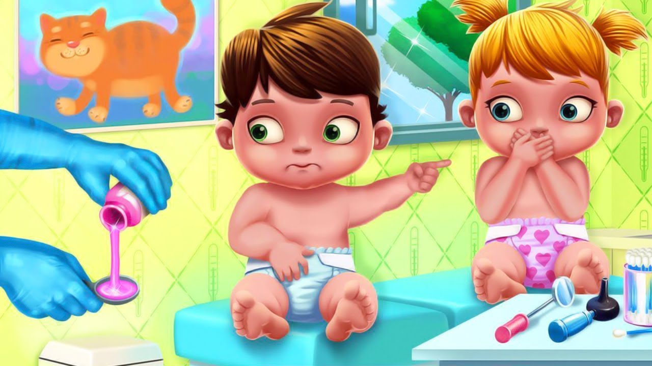 capa Desventaja Calvo Juega & Aprende Cómo Cuidar A Los Bebés - Bebé Gemelos Adorable Dos -  Divertido Juegos Infantiles - YouTube