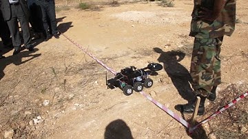 Mine detector robot tested in Lebanon field