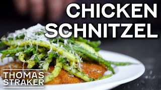 Chicken Schnitzel with Beans & Pesto | Tasty Business