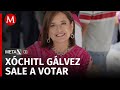 Tras esperar más de dos horas, Xóchitl Gálvez vota en las elecciones 2024