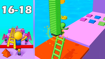 Ladder Race (IOS, Android) New update Gameplay All Levels (Level 16-18)