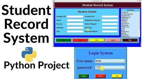 Python project tkinter #StudentManagementSystem ## in (Hindi) By IKram