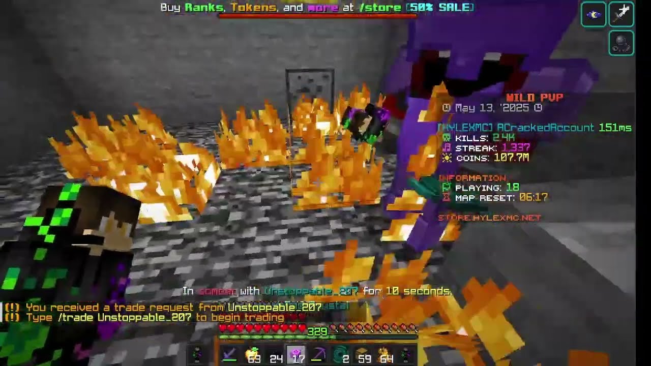 Killing 200 Streak OP Noob in Wild PvP Season 3