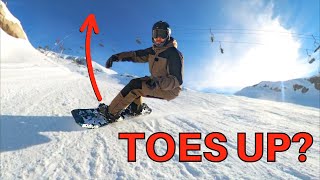 Should you lift your toes up on your heel edge?
