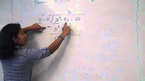 Long division of Trinomial by binomial