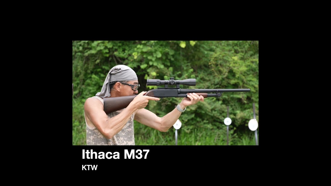 イサカM37フェザーライトにスコープ装着 #エアガン #KTW #イサカM37