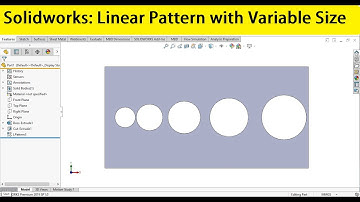 Solidworks tutorials 143| Linear pattern with variable size and skip entity option
