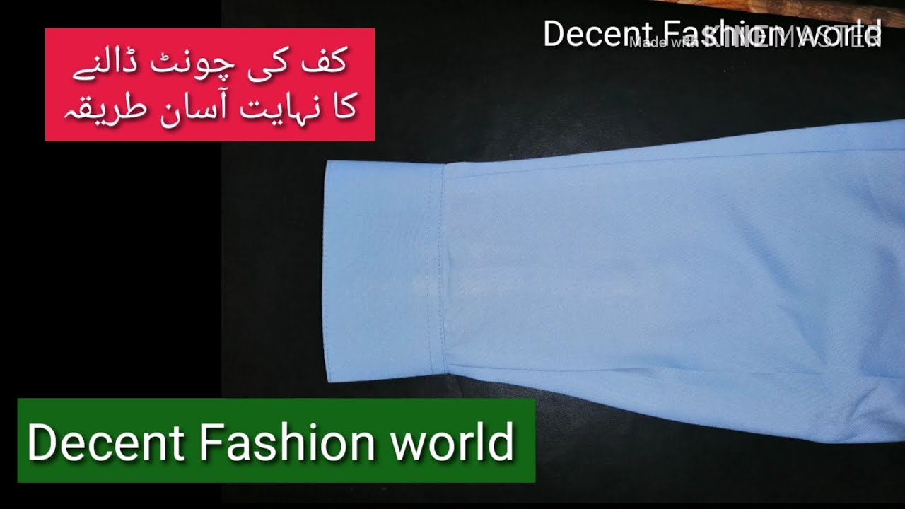 How to sew cuff on a sleeve by //decent Fashion world // YouTube