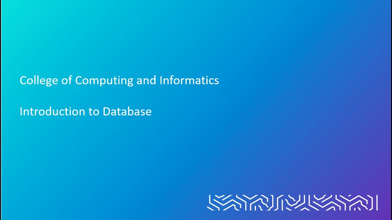 Introduction to Database Final TB - YouTube